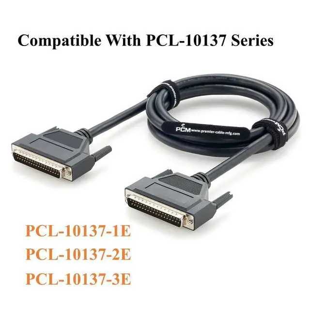 Alt view image 3 of 7 - DB37 Male to Male Cable D-Sub 37 Pin Shielded Cable Compatible with PCL-10137 (2M/6.6FT)