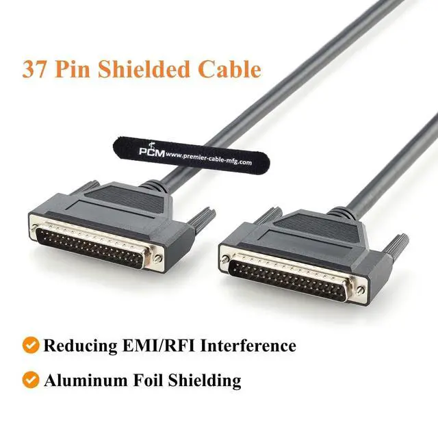 Alt view image 4 of 7 - DB37 Male to Male Cable D-Sub 37 Pin Shielded Cable Compatible with PCL-10137 (2M/6.6FT)