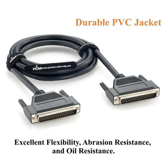 Alt view image 6 of 7 - DB37 Male to Male Cable D-Sub 37 Pin Shielded Cable Compatible with PCL-10137 (2M/6.6FT)