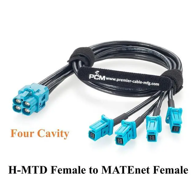 Alt view image 7 of 7 - 4-in-1 H-MTD Z Code Female to MATEnet Female Automotive Ethernet Splitter Cable 10Gbps E6K10D-1CAZ5-Z to 2302454-9 for ADAS, Robotaxi (0.5M/1.64FT)