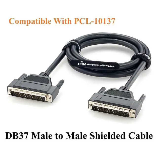 Alt view image 7 of 7 - DB37 Male to Male Cable D-Sub 37 Pin Shielded Cable Compatible with PCL-10137 (2M/6.6FT)