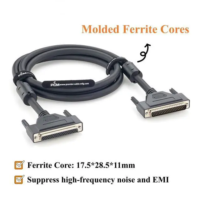 Alt view image 4 of 7 - DB 62 Pin Male to Female Extension Cable High Density D-Sub DB62 Shielded (2M/6.6FT)