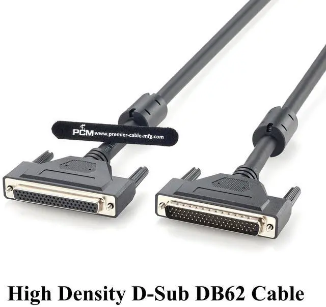 Alt view image 6 of 7 - DB 62 Pin Male to Female Extension Cable High Density D-Sub DB62 Shielded (2M/6.6FT)