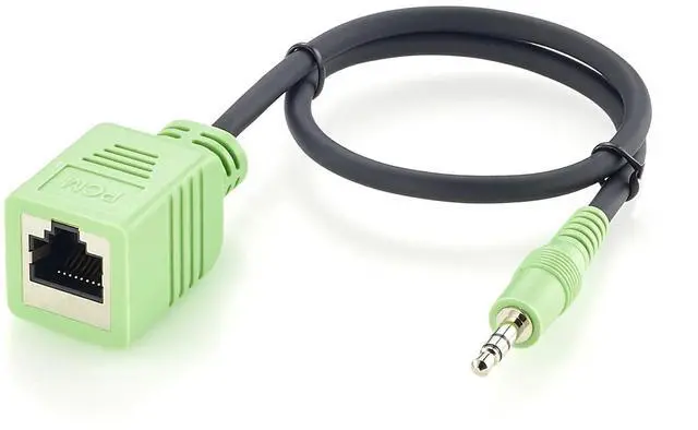 Main image of RJ45 Female to 3.5mm 1/8'' TRS Stereo Audio Cable for Mixing Console (0.3m)