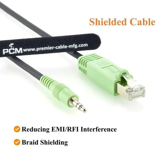 Alt view image 3 of 7 - RJ45 Male to 3.5mm 1/8'' TRS Stereo Audio Cable for Sound Boards (1.8M/6FT)