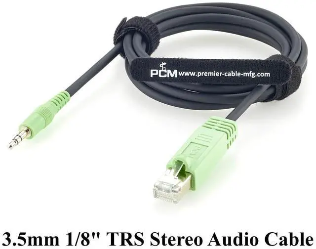 Alt view image 5 of 7 - RJ45 Male to 3.5mm 1/8'' TRS Stereo Audio Cable for Sound Boards (1.8M/6FT)
