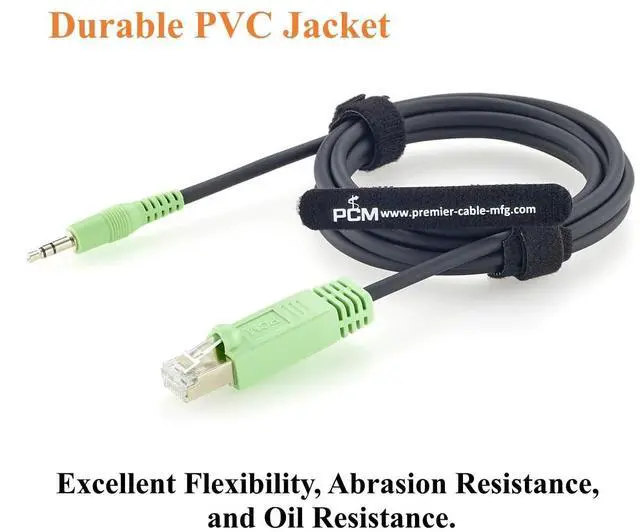 Alt view image 4 of 7 - RJ45 Male to 3.5mm 1/8'' TRS Stereo Audio Cable for Sound Boards (1.8M/6FT)