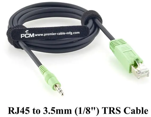 Alt view image 6 of 7 - RJ45 Male to 3.5mm 1/8'' TRS Stereo Audio Cable for Sound Boards (1.8M/6FT)