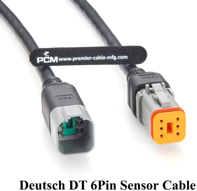 Alt view image 6 of 7 - Deutsch DT 6 Pin Male to Female Cable 16AWG Waterproof Automotive Wiring DT04-6P to DT06-6S for Agricultural Machinery (6Pin, 2M/6.6FT)