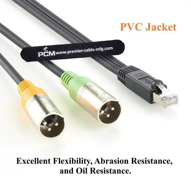 Alt view image 4 of 7 - RJ45 Male to Dual XLR 3 Pin Male Balanced Audio Cable for Mixing Consoles, Broadcast (Male, 2M/6.6FT)