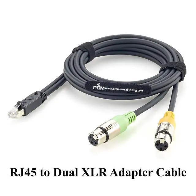 Alt view image 5 of 7 - RJ45 Male to Dual XLR 3 Pin Female Adapter Cable for Professional Audio, Studio, Live Sound (Female, 2M/6.6FT)