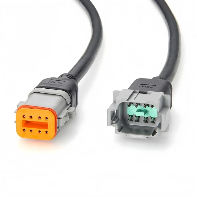 Main image of Deutsch DT 8 Pin Male to Female Cable 16AWG Waterproof Automotive Wiring DT04-8P to DT06-8S for Agricultural Machinery (8Pin, 2M/6.6FT)