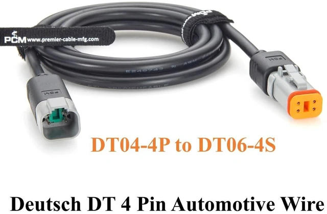 Alt view image 6 of 7 - Deutsch DT 4 Pin Male to Female Cable 16AWG Waterproof Automotive Wiring DT04-4P to DT06-4S for Sensors, Engine Control (4Pin, 2M/6.6FT)