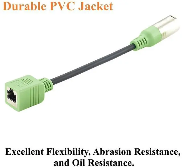 Alt view image 4 of 7 - XLR 3 Pin Male to RJ45 Female Adapter Cable for Professional Audio, Mixer (Male, 21cm)