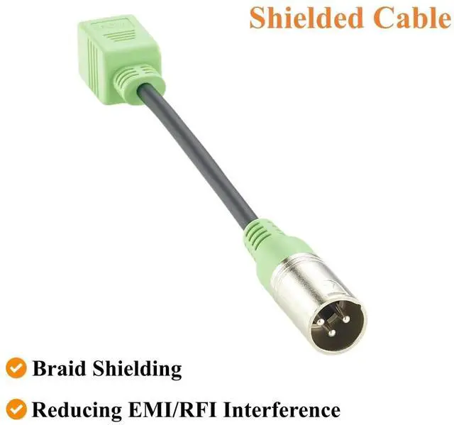 Alt view image 3 of 7 - XLR 3 Pin Male to RJ45 Female Adapter Cable for Professional Audio, Mixer (Male, 21cm)