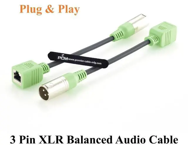 Alt view image 6 of 7 - XLR 3 Pin Male to RJ45 Female Adapter Cable for Professional Audio, Mixer (Male, 21cm)