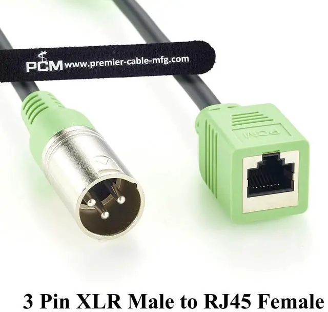 Alt view image 5 of 7 - XLR 3 Pin Male to RJ45 Female Adapter Cable for Professional Audio, Mixer (Male, 21cm)
