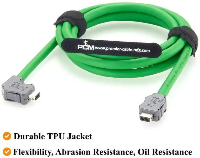 Alt view image 6 of 7 - IX Industrial Cat6A Ethernet Cable Right Angle IX40G-A-10S-CVL2 to IX40G-A-10S-CV 10Gbps Shielded for EtherCAT, Servo Amplifiers, PLC, Motion Control (Upward, 1.5M/4.92FT)