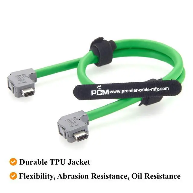 Alt view image 7 of 7 - IX to IX Industrial CAT6A Ethernet Cable Right Angle IX40G-A-10S-CVL2 to IX40G-A-10S-CVL1 10Pin A-Key 10Gbps Shielded for Industrial Automation, PLC, Machine Vision, Robotics (0.5M/1.64FT)