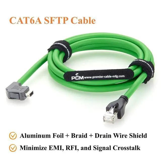 Alt view image 4 of 7 - IX to RJ45 Cat6A Industrial Ethernet Cable Right Angle IX40G-A-10S-CVL2(7.0) 10Pin A-Key to RJ45 Male 10Gbps Shielded for PLC, Machine Vision, Robotics, PROFINET (2M/6.6FT)