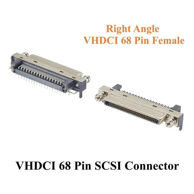 Alt view image 5 of 7 - SCSI VHDCI 68 Pin Female Connector, Right Angle SMT PCB Mount Receptacle, 0.8mm Pitch (30PCS)