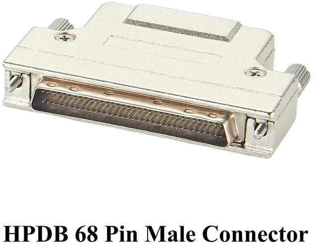 Alt view image 2 of 7 - SCSI HPDB 68 Pin Male Connector with Metal Shield Shell for SCSI-2/SCSI-3