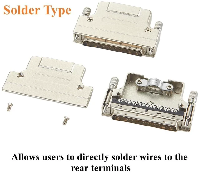 Alt view image 5 of 7 - SCSI HPDB 68 Pin Male Connector with Metal Shield Shell for SCSI-2/SCSI-3