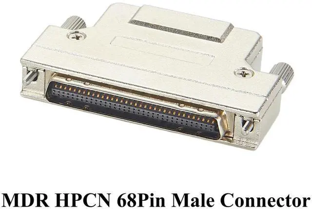 Alt view image 2 of 7 - HPCN 68 Pin Male Connector SCSI MDR 68 Pin Connector 1.27mm Pitch Solder Type with Metal Shield Shell