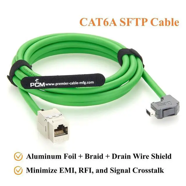 Alt view image 5 of 7 - Right Angle IX Industrial to RJ45 Cat6A Ethernet Cable IX40G-A-10S-CVL1(7.0) 10Pin A Key Male to RJ45 Keystone Jack 10Gbps for PLC, Machine Vision, Robotics, Automation (2M/6.6FT)