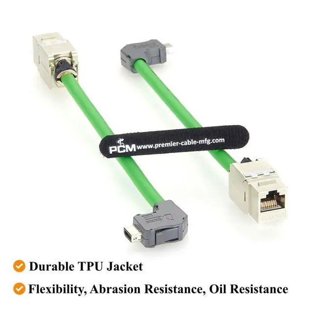 Alt view image 6 of 7 - Right Angle IX Industrial to RJ45 Cat6A Ethernet Cable IX40G-A-10S-CVL1(7.0) 10Pin A Key Male to RJ45 Keystone Jack 10Gbps for PLC, Machine Vision, Robotics, Automation (2M/6.6FT)