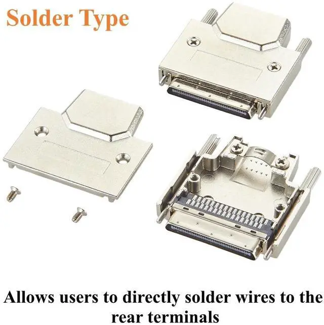 Alt view image 5 of 7 - SCSI VHDCI 68 Pin Male Connector 0.8mm Pitch Solder Type with Metal Shield Shell for DAQ, PCI Cards