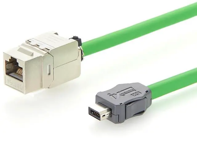 Main image of IX Industrial A Key Male to RJ45 CAT6A Keystone Jack Cable IX40G-A-10S-CV(7.0) 10Gbps Industrial Ethernet Network Cable for PLC, Automation, Machine Vision, Robotics (0.2M/0.66FT)