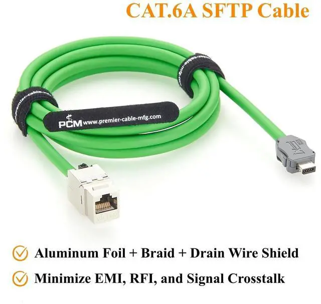 Alt view image 4 of 7 - IX Industrial A Key Male to RJ45 CAT6A Keystone Jack Cable IX40G-A-10S-CV(7.0) 10Gbps Industrial Ethernet Network Cable for PLC, Automation, Machine Vision, Robotics (0.2M/0.66FT)
