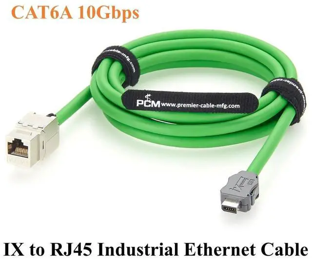 Alt view image 6 of 7 - IX Industrial A Key Male to RJ45 CAT6A Keystone Jack Cable IX40G-A-10S-CV(7.0) 10Gbps Industrial Ethernet Network Cable for PLC, Automation, Machine Vision, Robotics (0.2M/0.66FT)