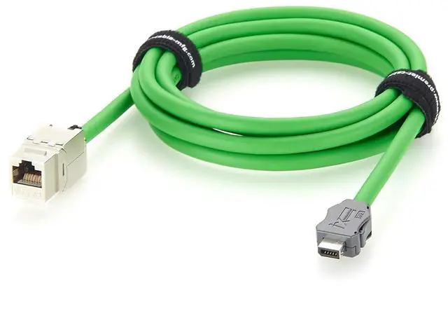 Main image of IX Industrial A Key Male to RJ45 CAT6A Keystone Jack Cable IX40G-A-10S-CV(7.0) 10Gbps Industrial Ethernet Network Cable for PLC, Automation, Machine Vision, Robotics (2M/6.6FT)