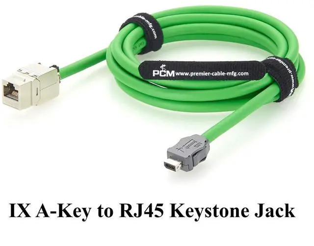 Alt view image 7 of 7 - IX Industrial A Key Male to RJ45 CAT6A Keystone Jack Cable IX40G-A-10S-CV(7.0) 10Gbps Industrial Ethernet Network Cable for PLC, Automation, Machine Vision, Robotics (2M/6.6FT)
