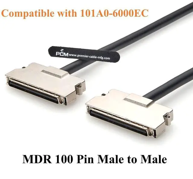 Alt view image 2 of 7 - SCSI MDR 100 Pin Cable HPCN100 Male to Male Mini D Ribbon Signal Cable Compatible with 101A0-6000EC (2M/6.6FT)