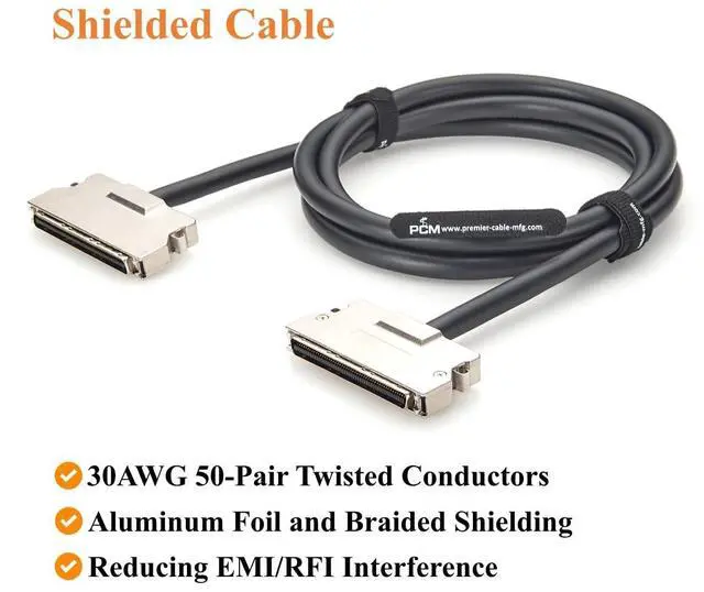 Alt view image 3 of 7 - SCSI MDR 100 Pin Cable HPCN100 Male to Male Mini D Ribbon Signal Cable Compatible with 101A0-6000EC (2M/6.6FT)