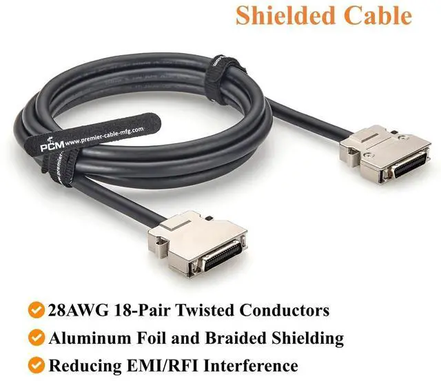 Alt view image 3 of 7 - HPCN 36 Pin MDR SCSI Cable HPCN36 Male to Male IDC Shielded Signal Cable Compatible with 10136-6000EC (2M/6.6FT)