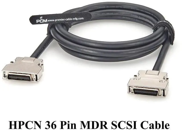 Alt view image 7 of 7 - HPCN 36 Pin MDR SCSI Cable HPCN36 Male to Male IDC Shielded Signal Cable Compatible with 10136-6000EC (2M/6.6FT)