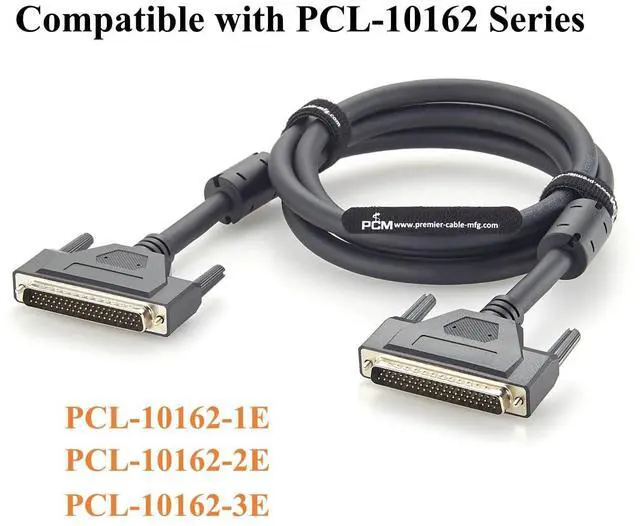 Alt view image 3 of 7 - DB62 Male to Male Cable Compatible with PCL-10162 Series, High Density D-Sub 62 Pin Shielded DAQ I/O Signal Cable (2M/6.6FT)