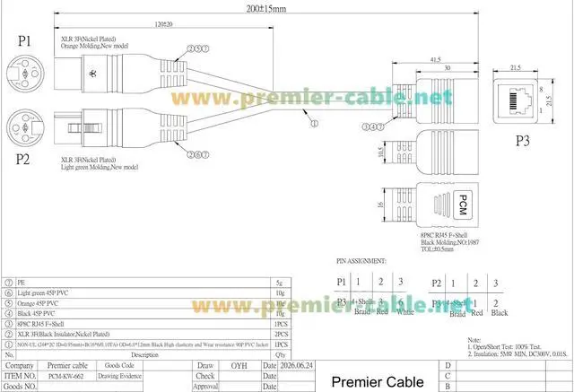 Alt view image 7 of 7 - RJ45 to Dual XLR 3 Pin Female Adapter Cable Balanced Audio Cable for Professional Mixer, Studio, Broadcast (Female, 20cm)