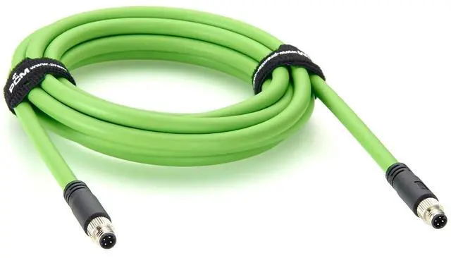 Main image of PROFINET M8 D-Code 4 Pin Male to Male Industrial Ethernet Cable 100Mbps CAT5E Shielded High Flex Drag Chain Cable for PLC, Robotics, Industrial Automation, EtherCAT, Machine Vision (3M/9.84FT)
