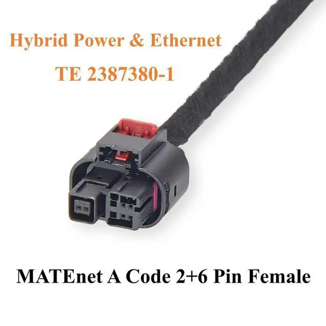 Alt view image 3 of 7 - TE MATEnet LiDAR Automotive Ethernet Breakout Cable 2387380-1 to H-MTD E6K10A-1CAZ5-Z & AMP Superseal 282104-1 Sensor Harness for ADAS, ECU, Domain Controller, NVIDIA Drive AGX Thor (2M/6.6FT)