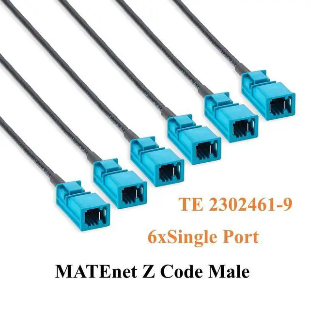 Alt view image 4 of 7 - 6-in-1 TE MATEnet Z Code Female to Single-Port Male Automotive Ethernet Breakout Cable 2333538-9 to 2302461-9 100/1000BASE-T1 Vehicle Network Cable for NVIDIA Drive AGX Thor, ADAS, LiDAR (1M/3.28FT)