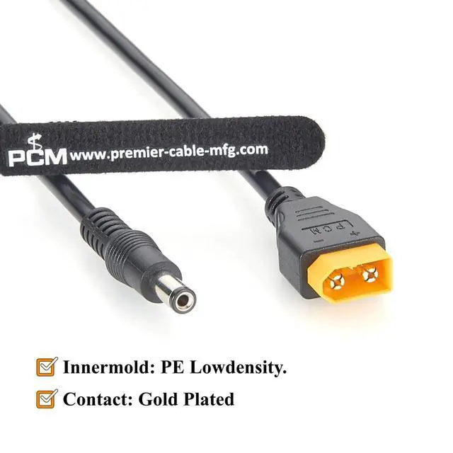 Alt view image 4 of 7 - XT60 to DC 5.5x2.1mm Power Cable 18AWG XT60 Male to DC5521 Male Plug Adapter Cable for Solar Generator, LiPo Battery, Model Aircraft, LED Light, Energy Storage (Male, 1M/3.28FT)