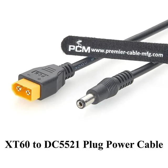 Alt view image 6 of 7 - XT60 to DC 5.5x2.1mm Power Cable 18AWG XT60 Male to DC5521 Male Plug Adapter Cable for Solar Generator, LiPo Battery, Model Aircraft, LED Light, Energy Storage (Male, 1M/3.28FT)