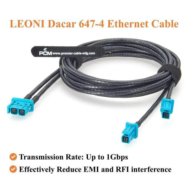 Alt view image 5 of 7 - TE MATEnet Z Code Dual Port Female to Dual Single Port Female Automotive Ethernet Cable 2307961-9 to 2302510-9 100/1000BASE-T1 1Gbps Vehicle Network Cable for ADAS, ECU, Domain Controller (2M/6.6FT)
