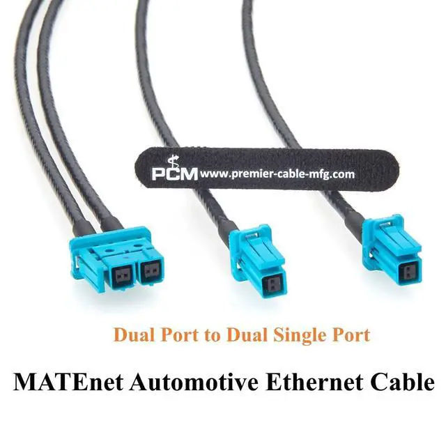 Alt view image 7 of 7 - TE MATEnet Z Code Dual Port Female to Dual Single Port Female Automotive Ethernet Cable 2307961-9 to 2302510-9 100/1000BASE-T1 1Gbps Vehicle Network Cable for ADAS, ECU, Domain Controller (2M/6.6FT)