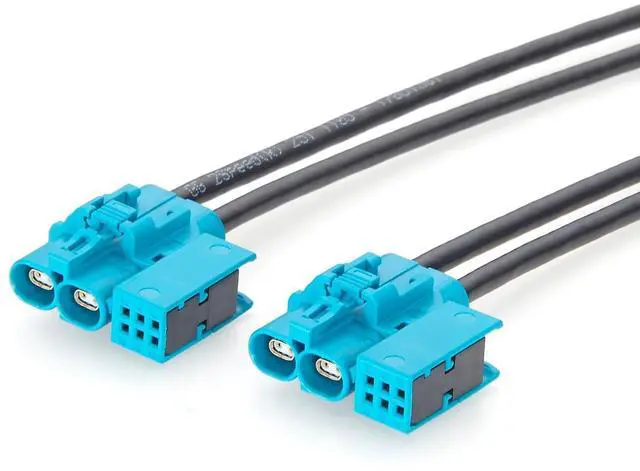 Main image of Rosenberger 99K1HG-1CAZ5-Z H-MTD Z Code Dual-Port Female Automotive Ethernet Cable 10Gbps 100 Shielded Vehicle Network Cable with 6 Pin MQS Contacts for ADAS, ECU, LiDAR, Domain Controller(2M/6.6FT)